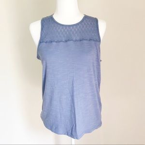 Banana Republic Blue Lace Eyelet Everyday Tank Top